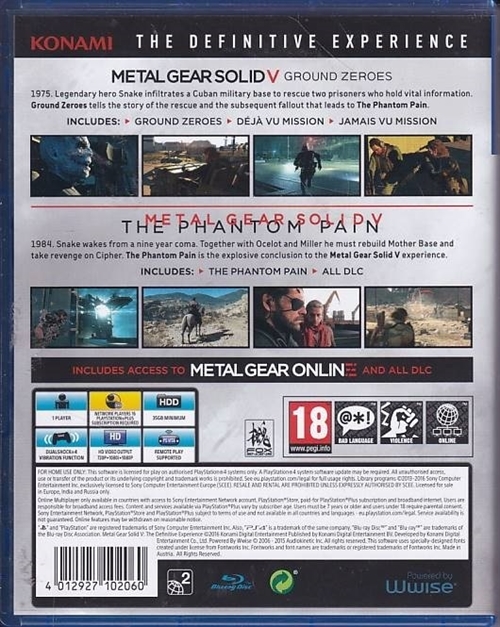 Metal Gear Solid V The Definitive Experience - PS4 (A Grade) (Genbrug)